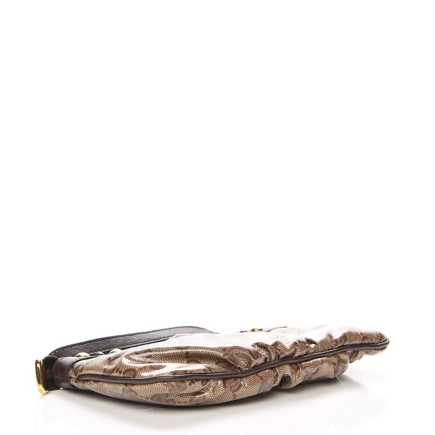 Crystal Monogram Babouska Wristlet Dark Brown