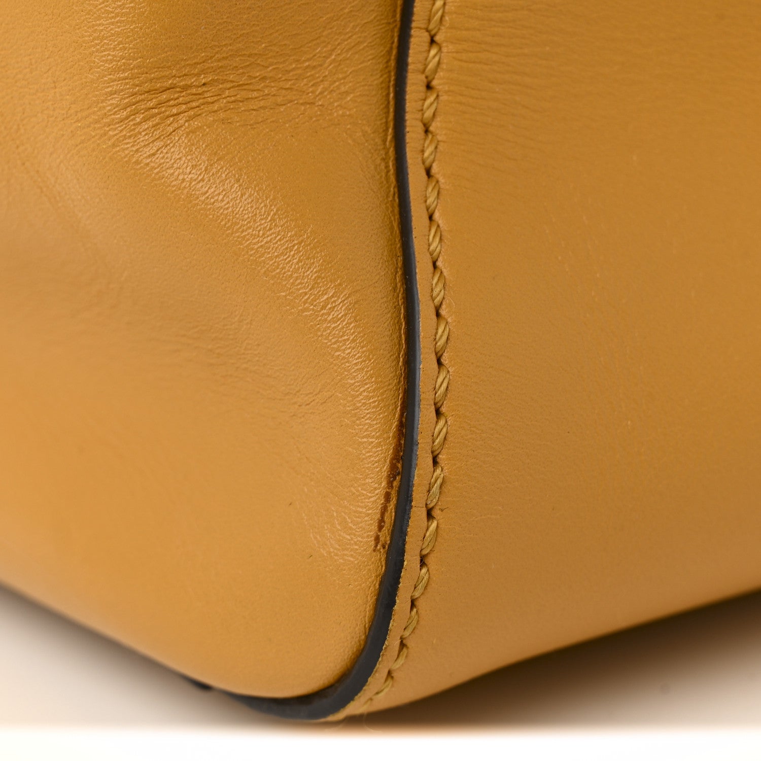 Fendi Vitello Morgan Fabric Jacquard Pequin Medium Peekaboo Iconic Satchel Giallo Syrup Tobacco Black 11 of 11