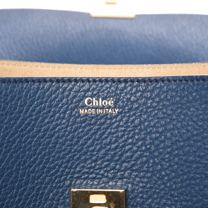 Chloe Grained Lambskin Mini Drew Shoulder Bag Royal Navy 6 of 9