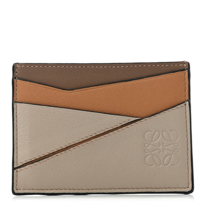Loewe Calfskin Puzzle Colorblock Card Holder Camel 1 of 7