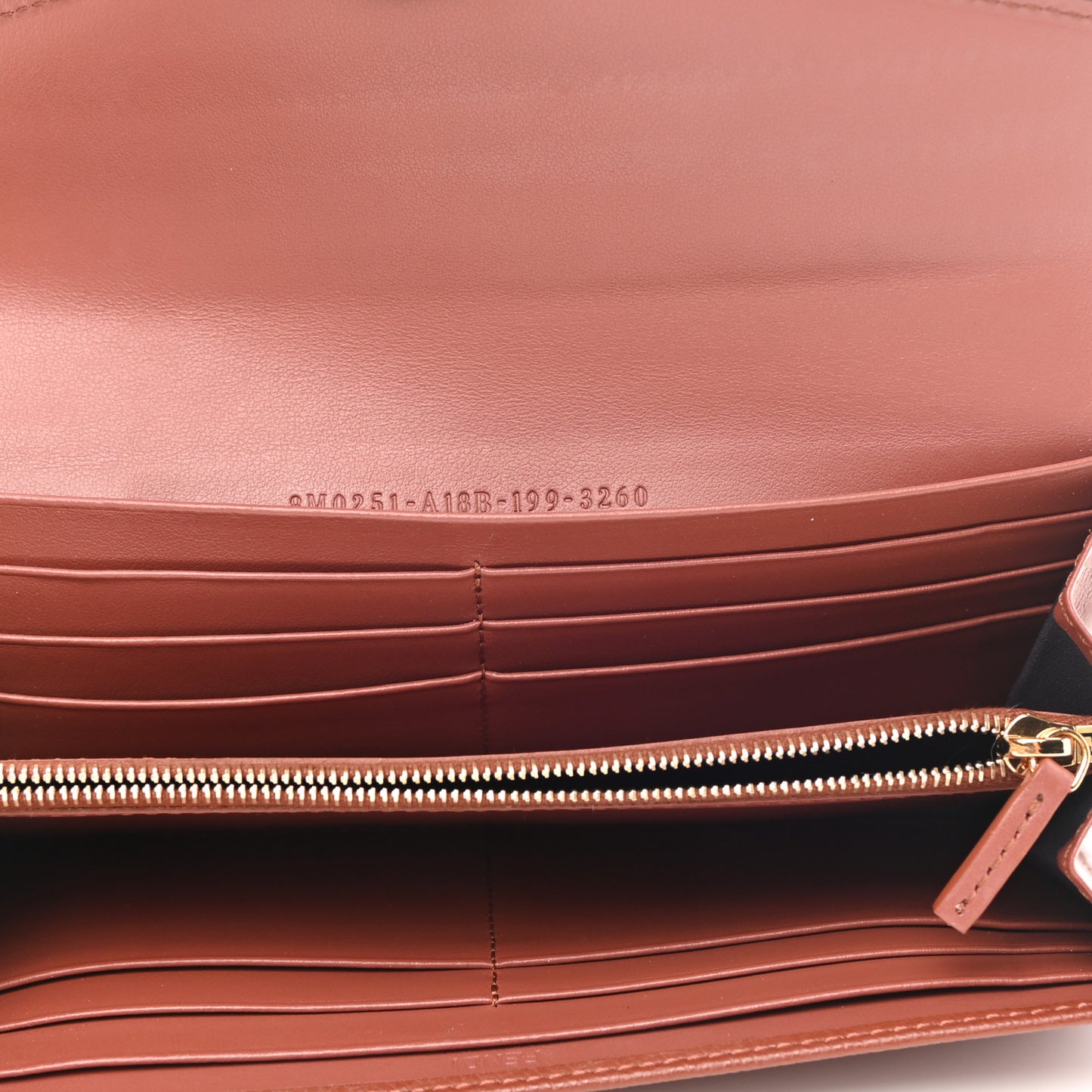 Vitello Cruise F is Fendi Continental Envelope Wallet Rust