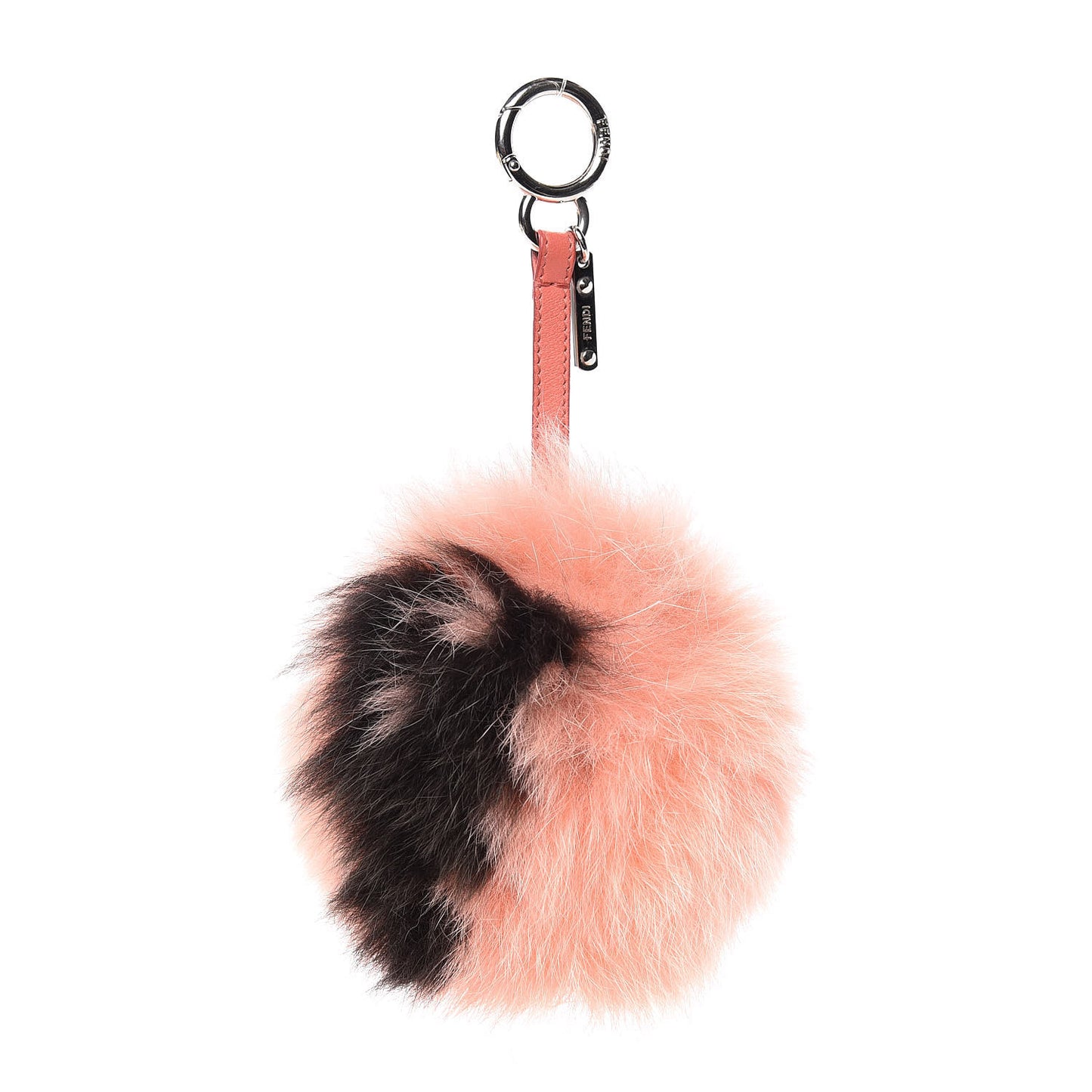 Fox Fur Y ABCharm Bag Charm Pink Black