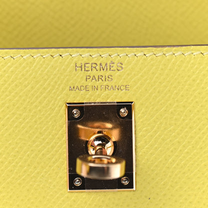 Hermes Epsom Kelly Sellier 25 Lime 6 of 11