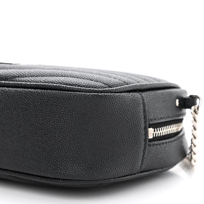 Saint Laurent Grain De Poudre Matelasse Monogram Mini Lou Camera Bag Black 10 of 11