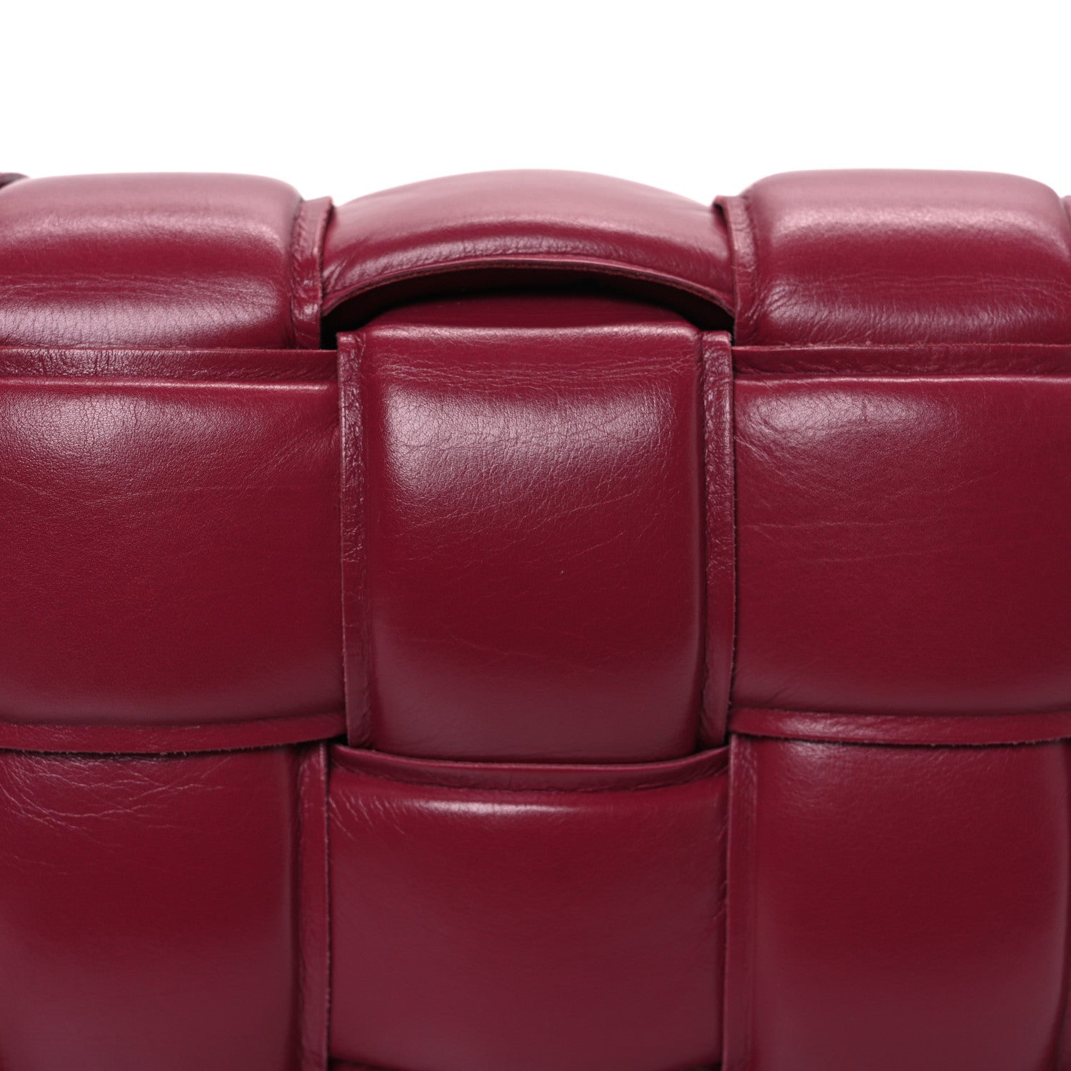 Bottega Veneta Nappa Maxi Intreccio Padded Cassette Crossbody Bag Dark Red 9 of 11