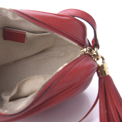 Gucci Pebbled Calfskin Small Soho Disco Bag Tabasco Red 5 of 10