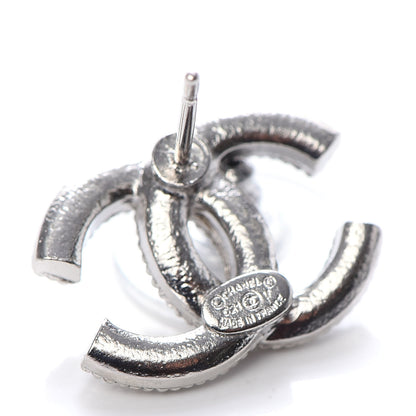Chanel Crystal CC Earrings Silver 4 of 5