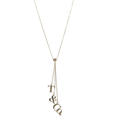 Tiffany 18K Yellow Gold T Lariat Necklace 1 of 6