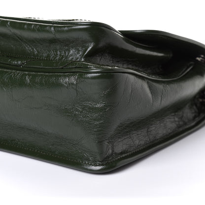 Saint Laurent Crinkled Calfskin Matelasse Monogram Medium Niki Chain Satchel Military Olive 11 of 11