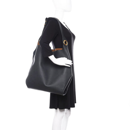 Burberry Calfskin Medium Grommet Detail Tote Dark Emerald 2 of 10