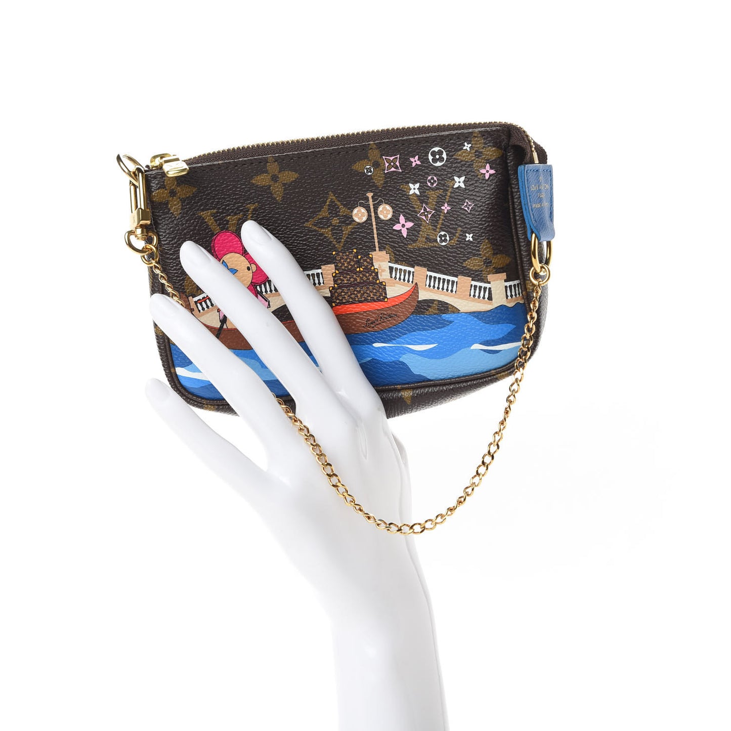 Monogram 2019 Christmas Animation Mini Venice Pochette Accessories Blue