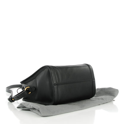 Alexander McQueen Grainy Calfskin Small Skull Padlock Zip Around Tote Black 4 of 8