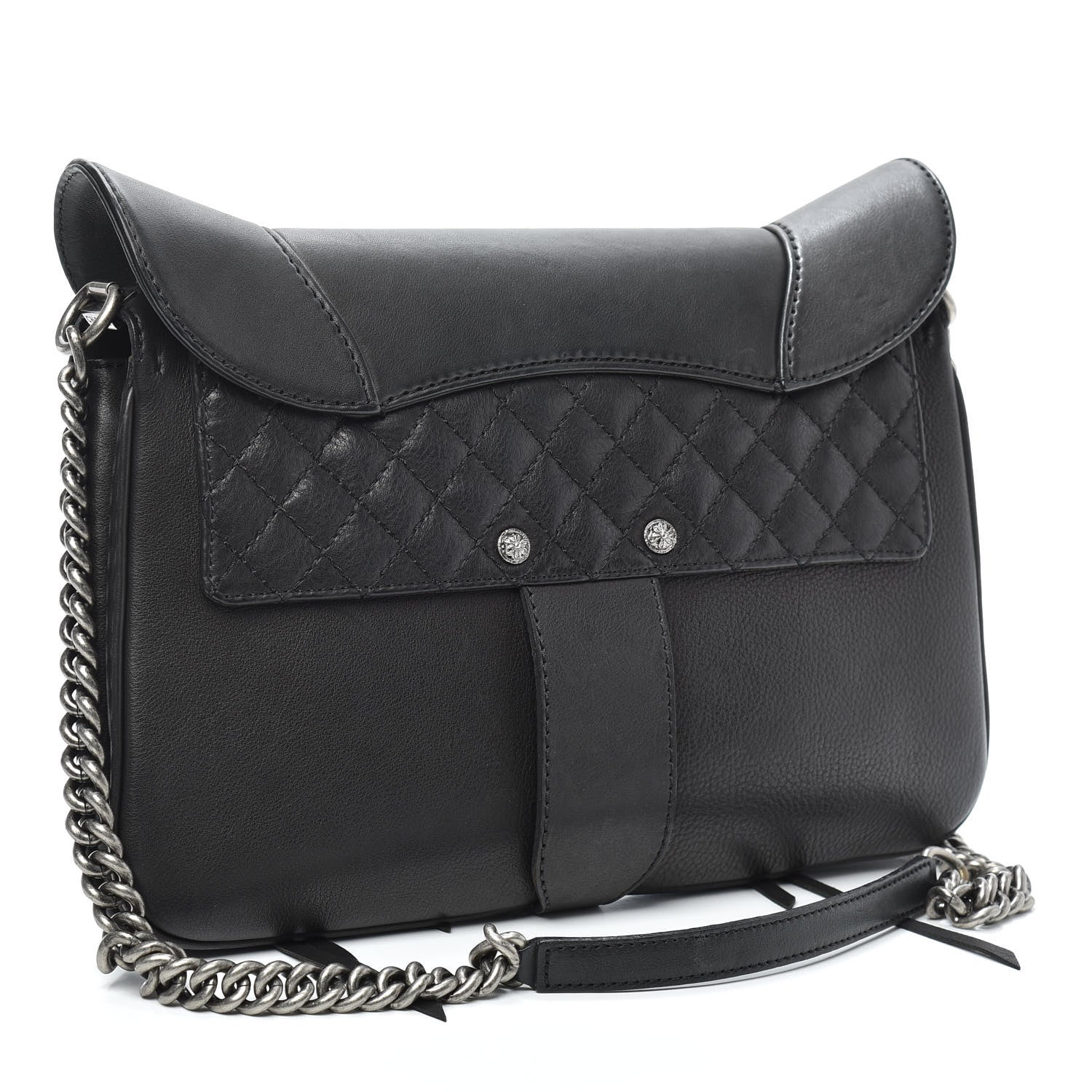 Chanel Calfskin Quilted Dallas Saddle Bag Black 3 of 10
