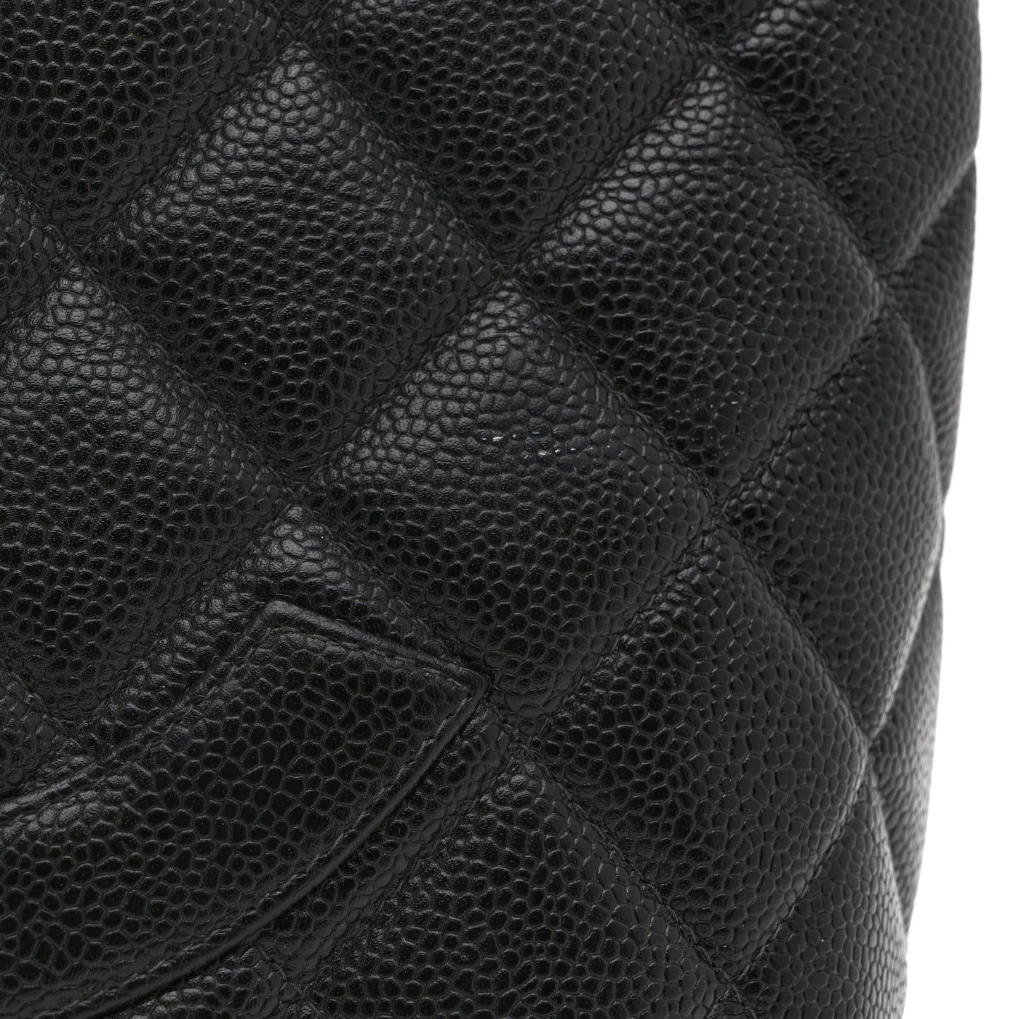Caviar Quilted Medallion Tote Black