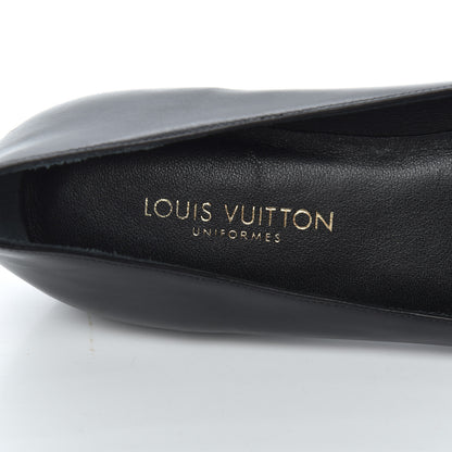 Louis Vuitton Calfskin Buckle Ballerina Flats 38.5 Black 6 of 15