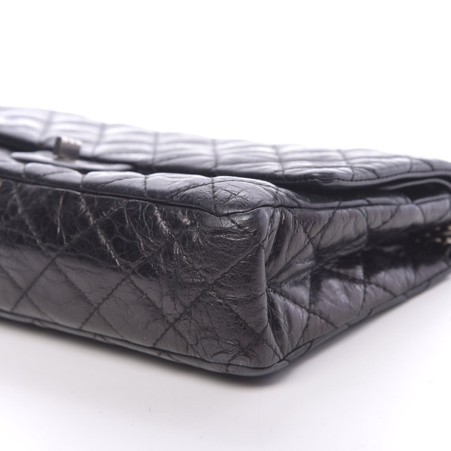 Chanel Metallic Aged Calfskin Quilted 2.55 Reissue 226 Flap Black 9 of 13