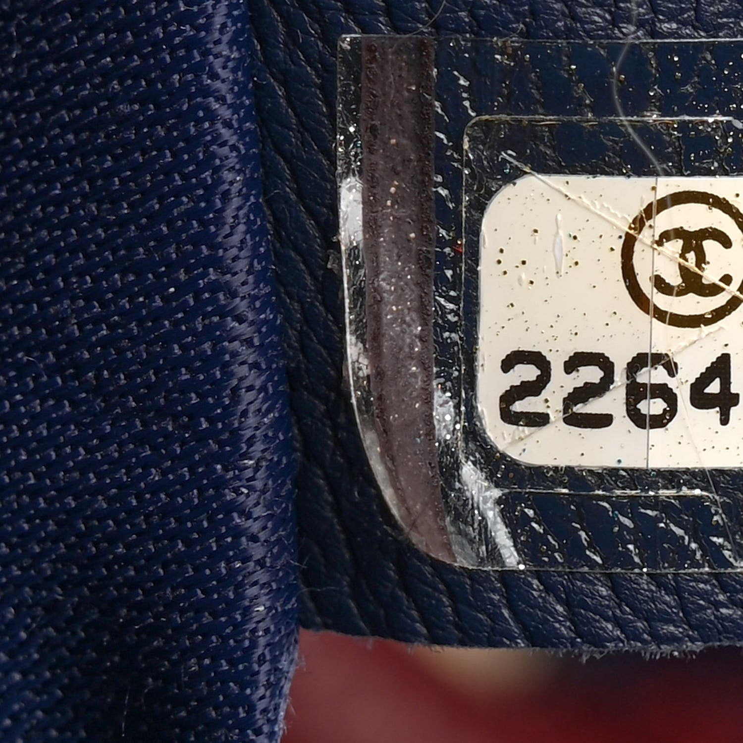 Chanel Tweed Crest Trip Backpack Navy Burgundy 7 of 9