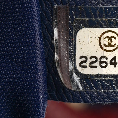 Chanel Tweed Crest Trip Backpack Navy Burgundy 7 of 9