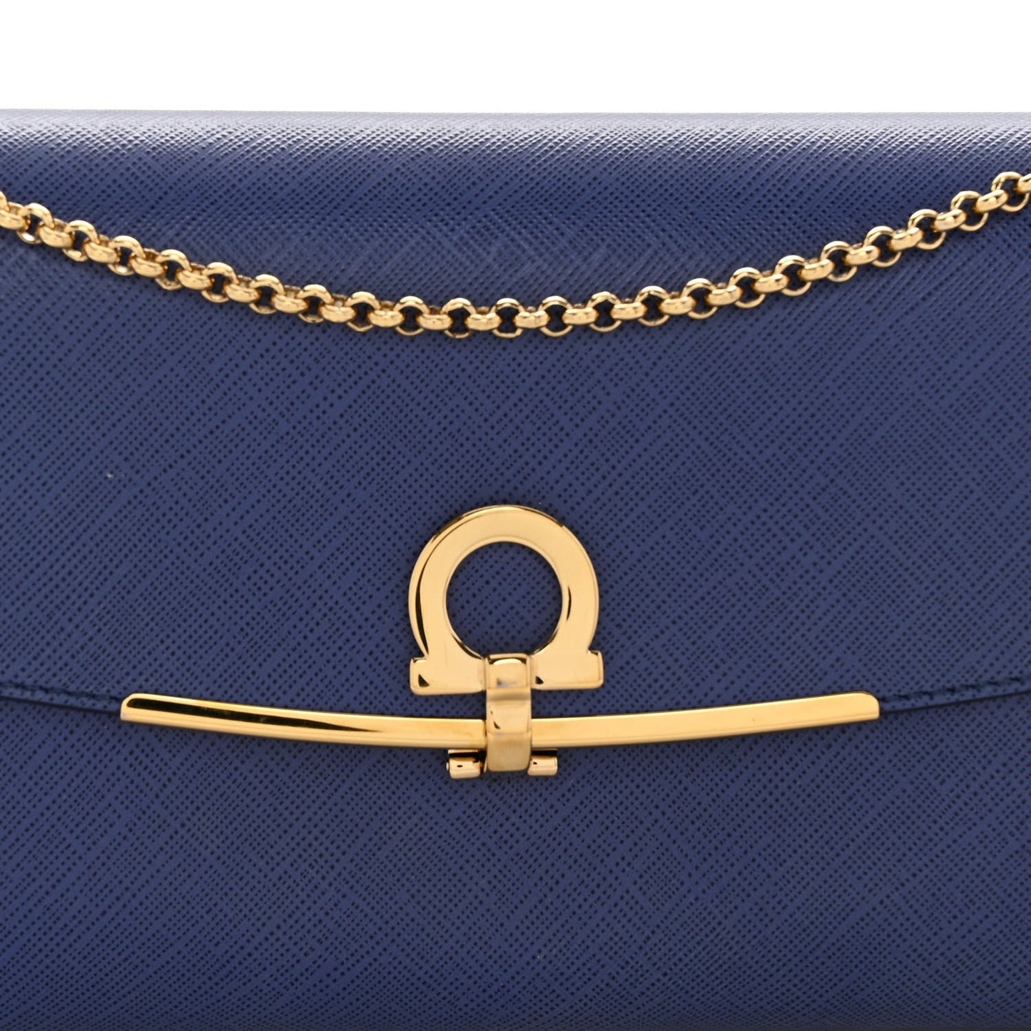 Printed Calfskin Gancini Icona Mini Bag Blue