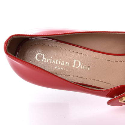 Christian Dior Patent Baby-D Ballet Pumps 38 Deep Red 8 of 12