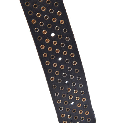 Gucci Calfskin Studded Feline Belt 110 44 Black 6 of 6