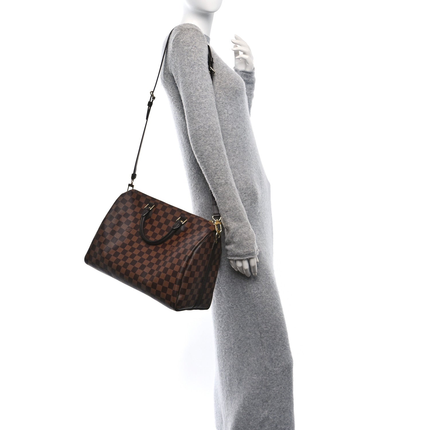 Louis Vuitton Damier Ebene Speedy Bandouliere 35 2 of 9