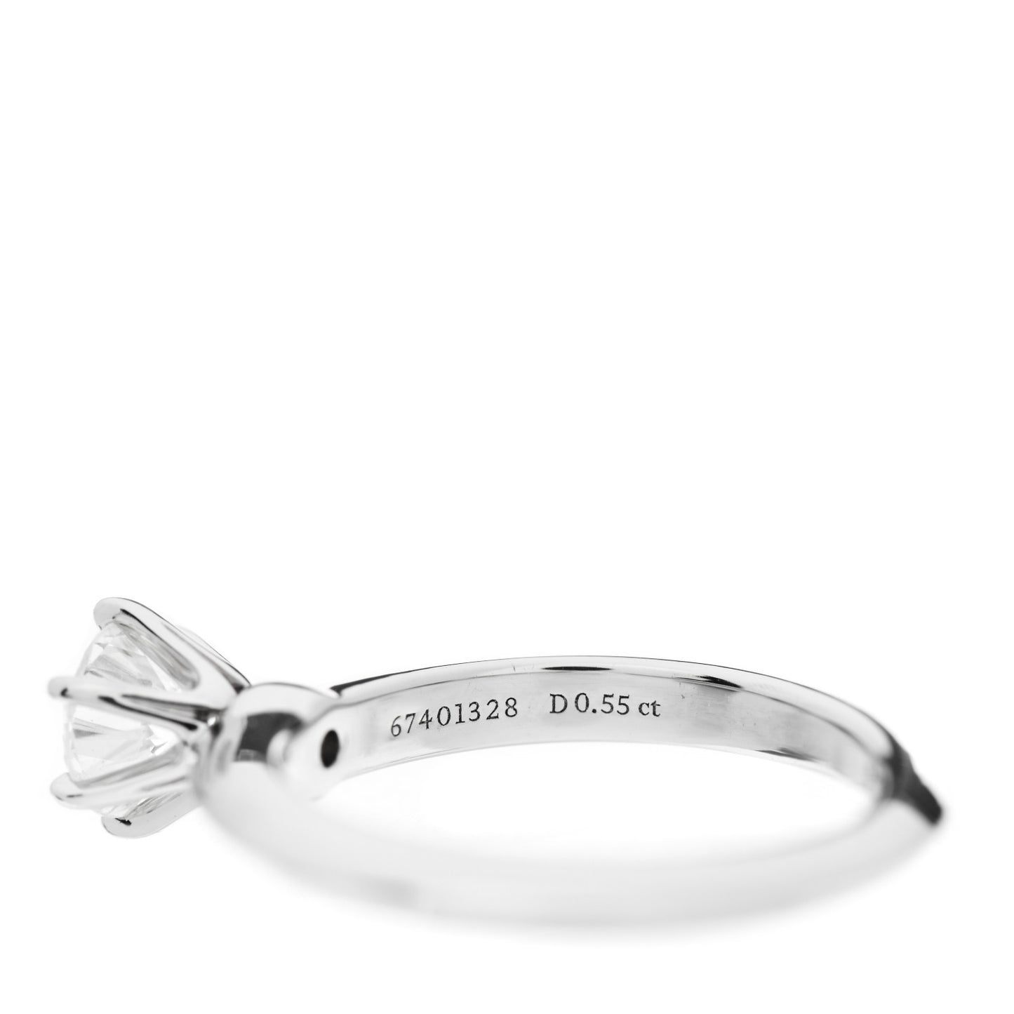 Platinum Diamond .55ct Solitaire Engagement Ring 47 4