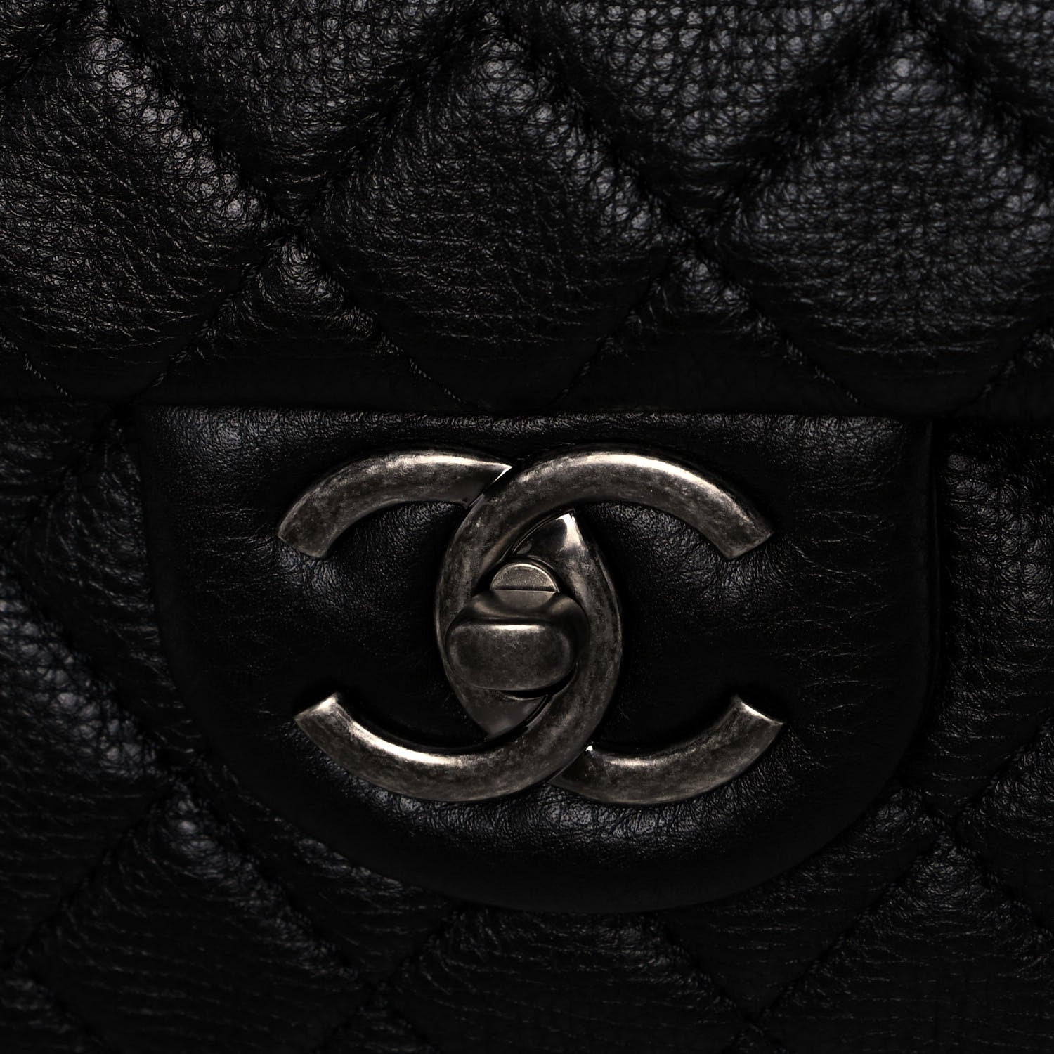 Chanel Calfskin Quilted XXL Travel Flap Bag Black 9 of 14