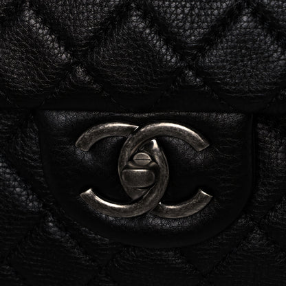Chanel Calfskin Quilted XXL Travel Flap Bag Black 9 of 14