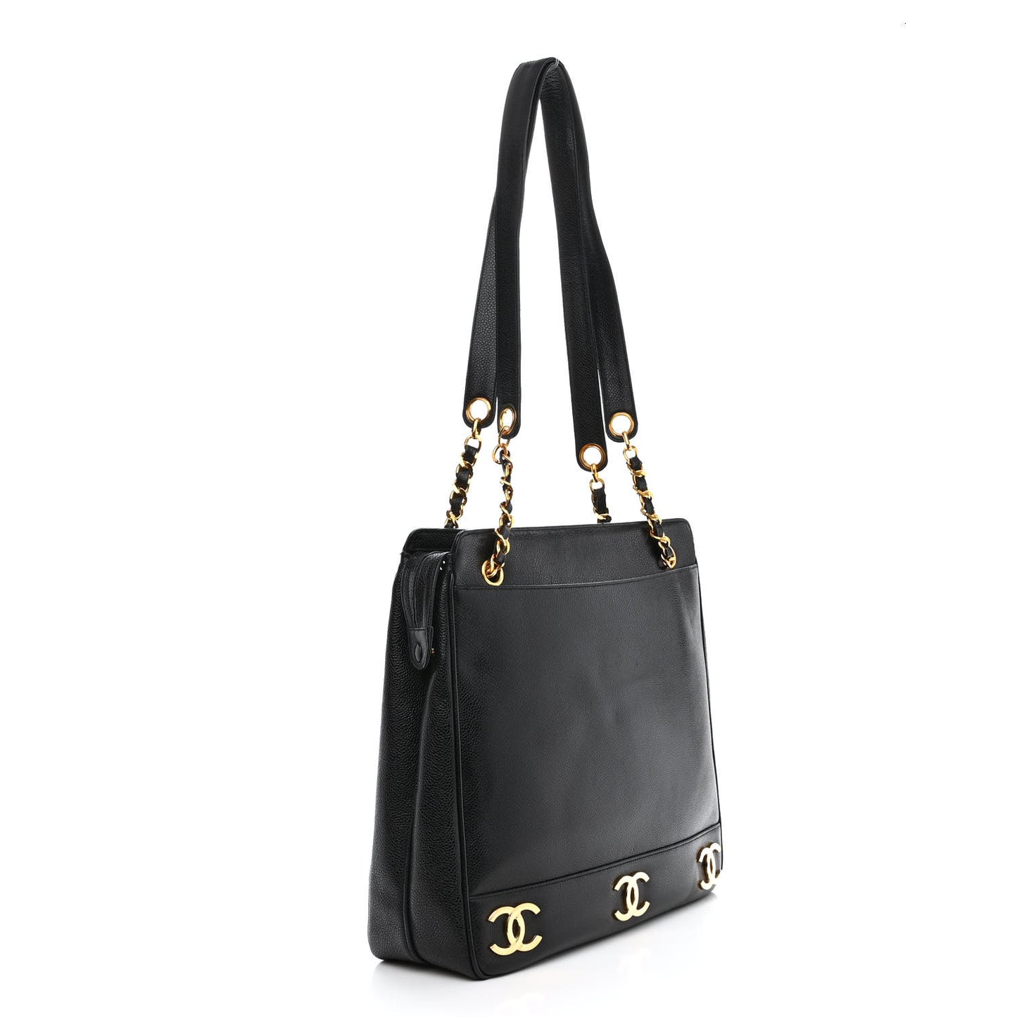 Caviar CC Shoulder Bag Black