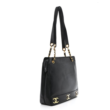 Chanel Caviar CC Shoulder Bag Black 3 of 16