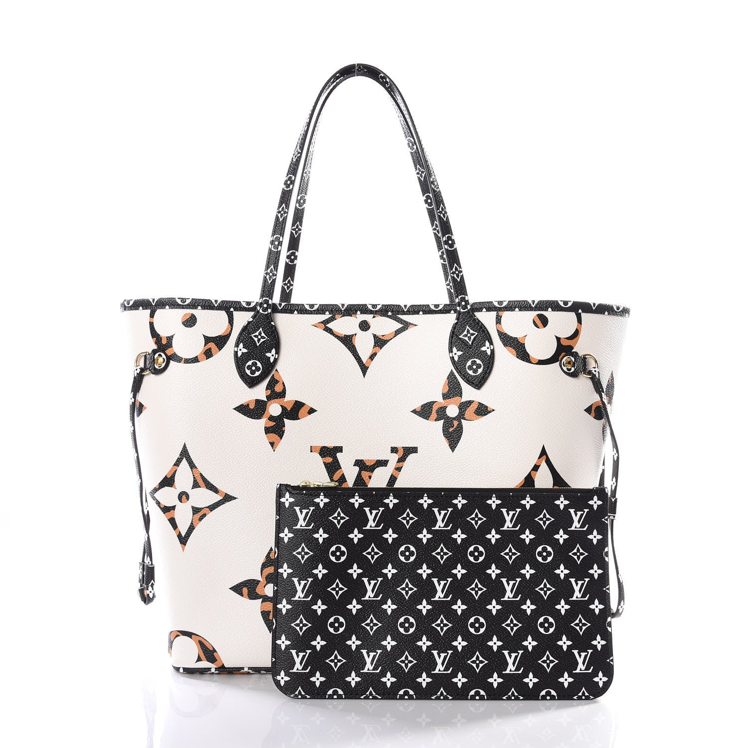 Louis Vuitton Monogram Giant Jungle Neverfull MM Ivory 13 of 13
