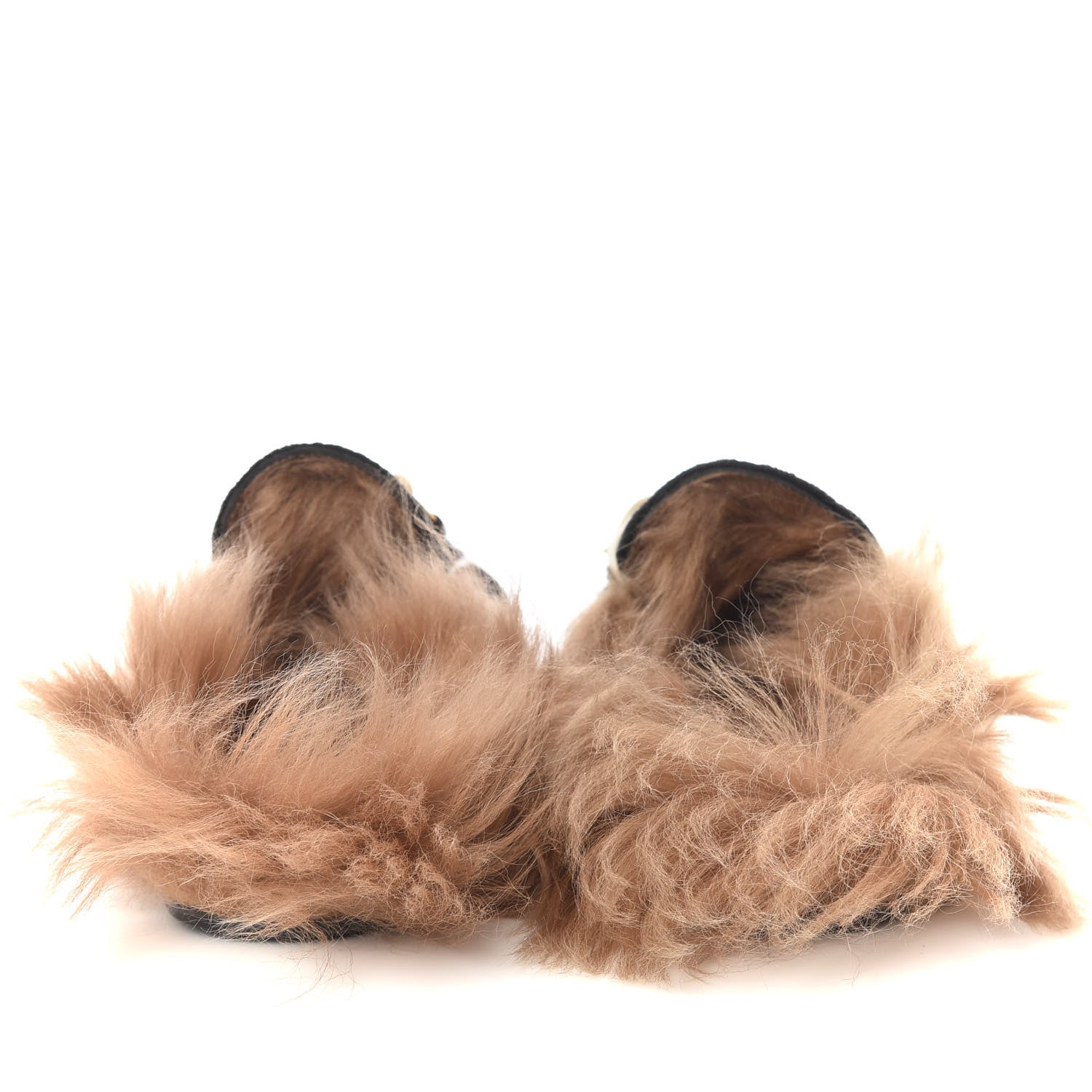 Gucci Velvet Fur Womens Princetown Slippers 36.5 Black 7 of 10