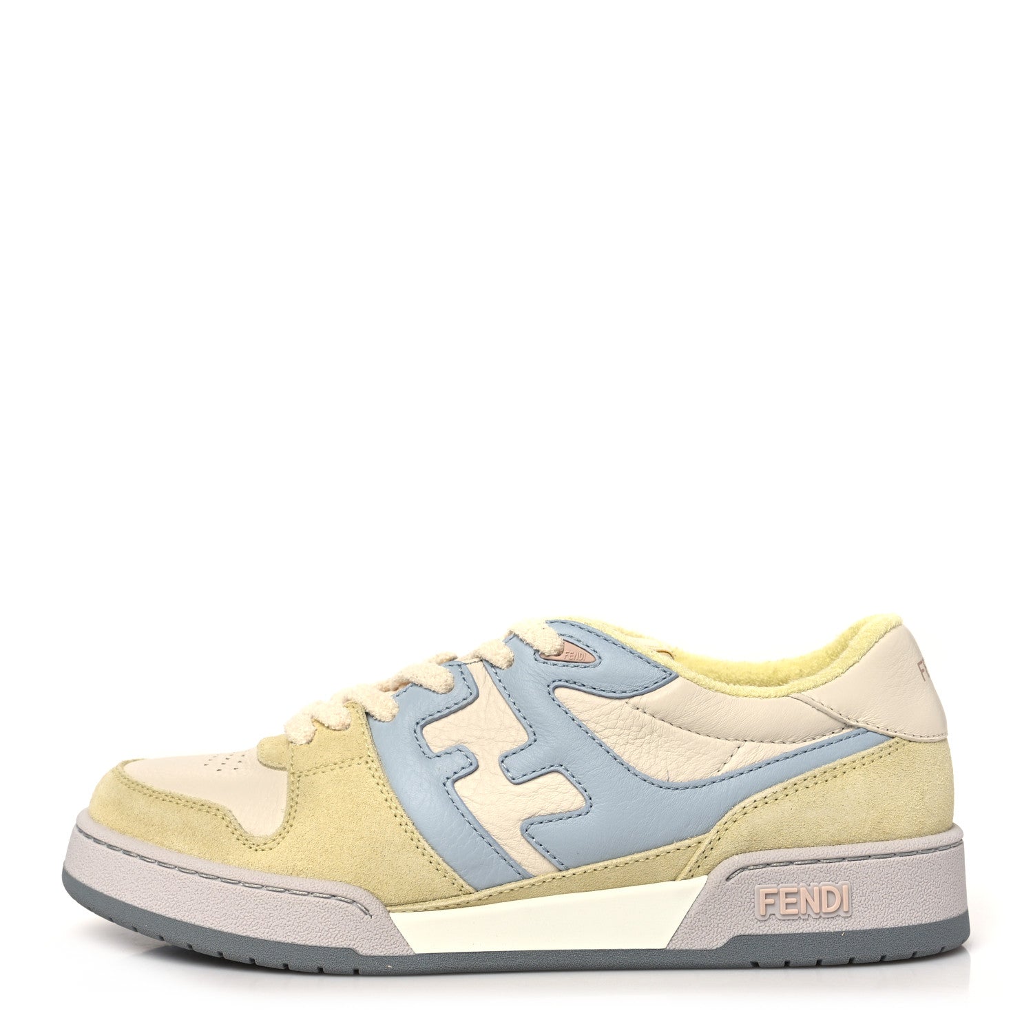 Fendi Suede Vitello Fendi Match Low Top Sneakers 41 Straw Azzurro Poison Connecticut 1 of 10