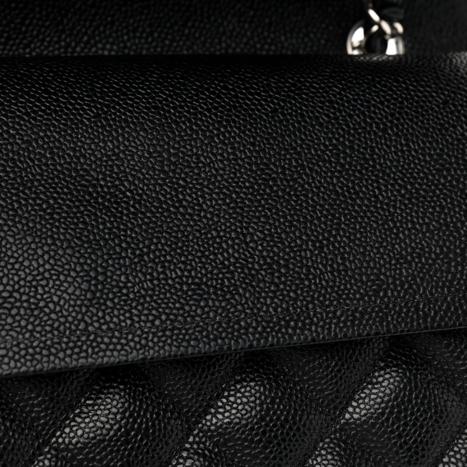 Chanel Caviar Quilted Jumbo Double Flap Black 8 of 11