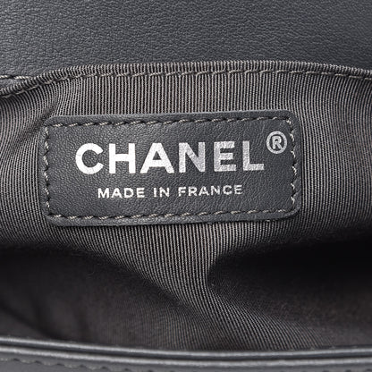 Chanel Calfskin Quilted Medium Boy Top Handle Flap Grey 6 of 11