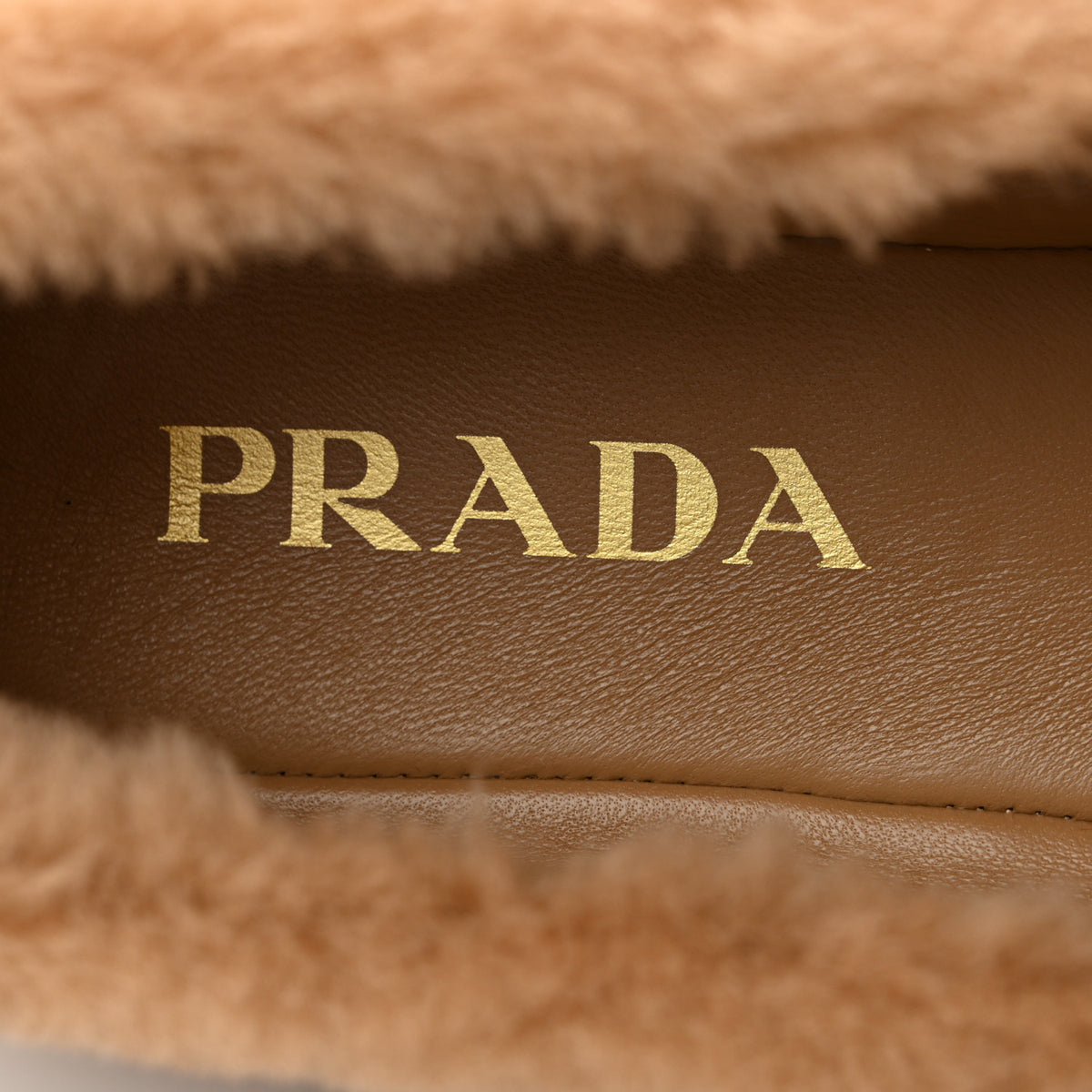 Shearling Triangle Ballerina Flats 37 Caramel