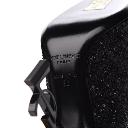 Saint Laurent Glitter Opyum Pumps 36 Black 7 of 9