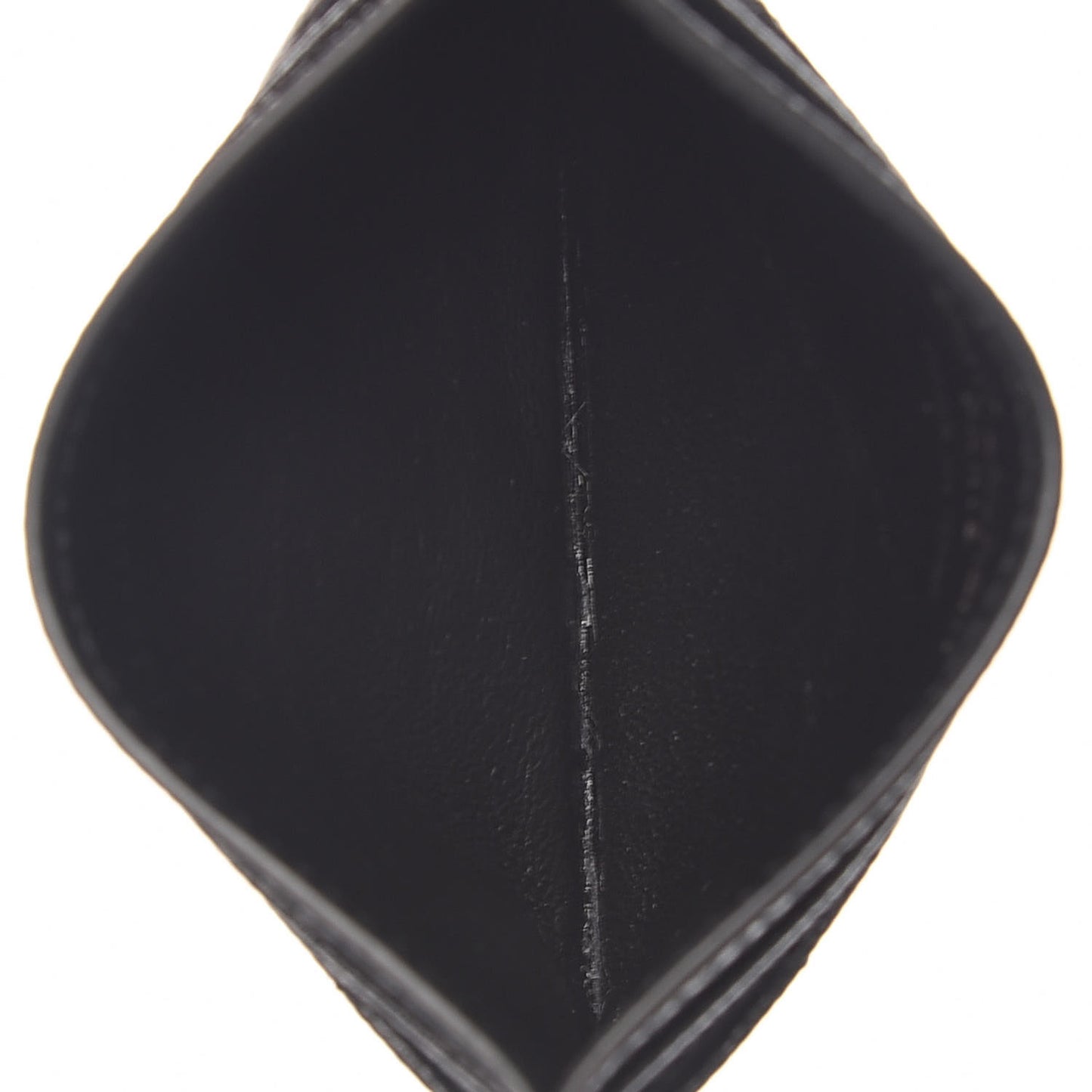 Grain De Poudre Matelasse Chevron Monogram Credit Card Case Black