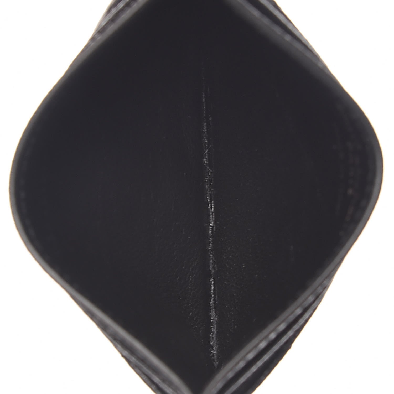 Saint Laurent Grain De Poudre Matelasse Chevron Monogram Credit Card Case Black 5 of 8