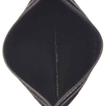 Saint Laurent Grain De Poudre Matelasse Chevron Monogram Credit Card Case Black 5 of 8