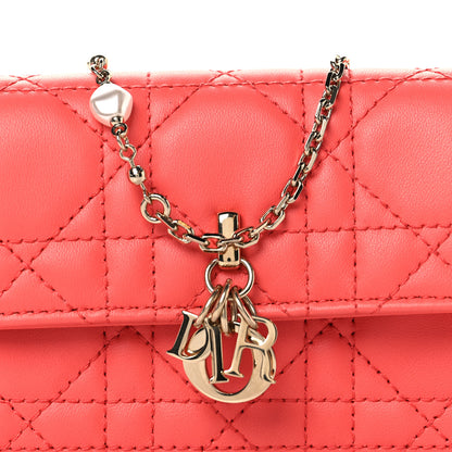 Christian Dior Lambskin Cannage Miss Dior Glycine Wallet on Chain Pink 7 of 10