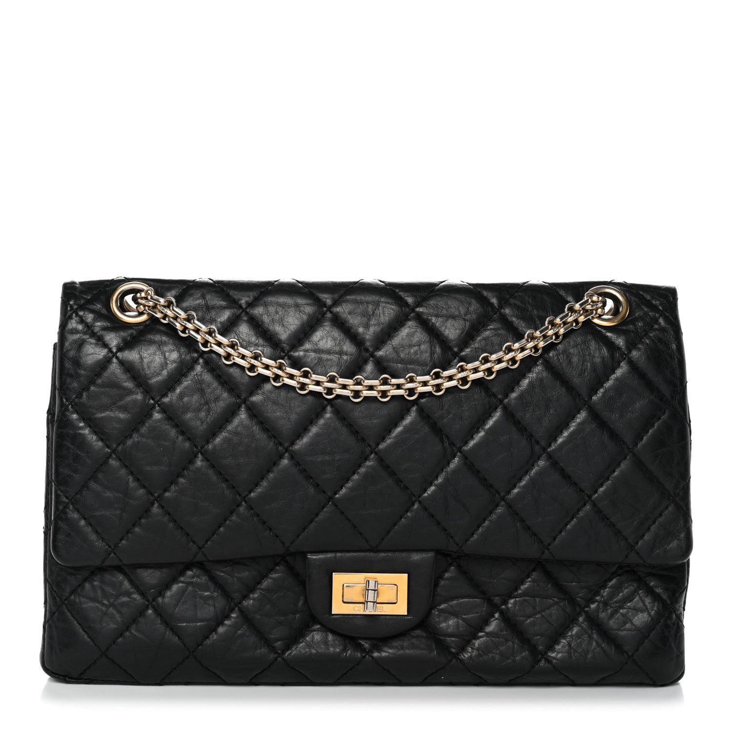 Chanel Aged Calfskin Quilted 2.55 Reissue 226 Flap Black 1 of 12
