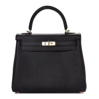 Hermes Togo Kelly Retourne 25 Black 1 of 36