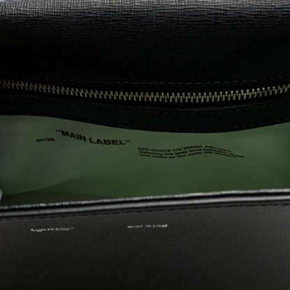 Off-White Saffiano Binder Clip Bag Black 7 of 10