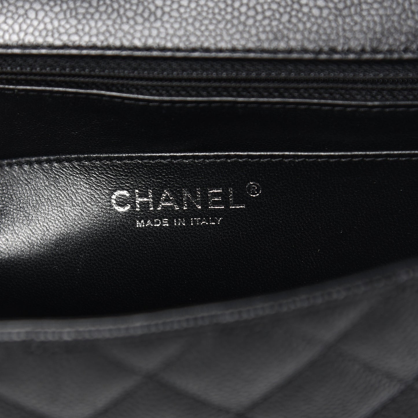 Caviar Quilted Jumbo Single Flap Black