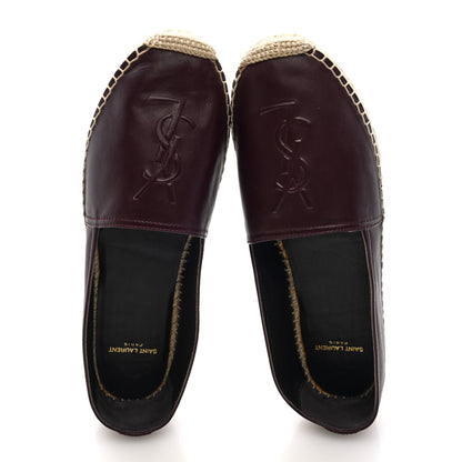 Saint Laurent Nappa Vendome Monogram Espadrilles 40.5 Barolo 5 of 9