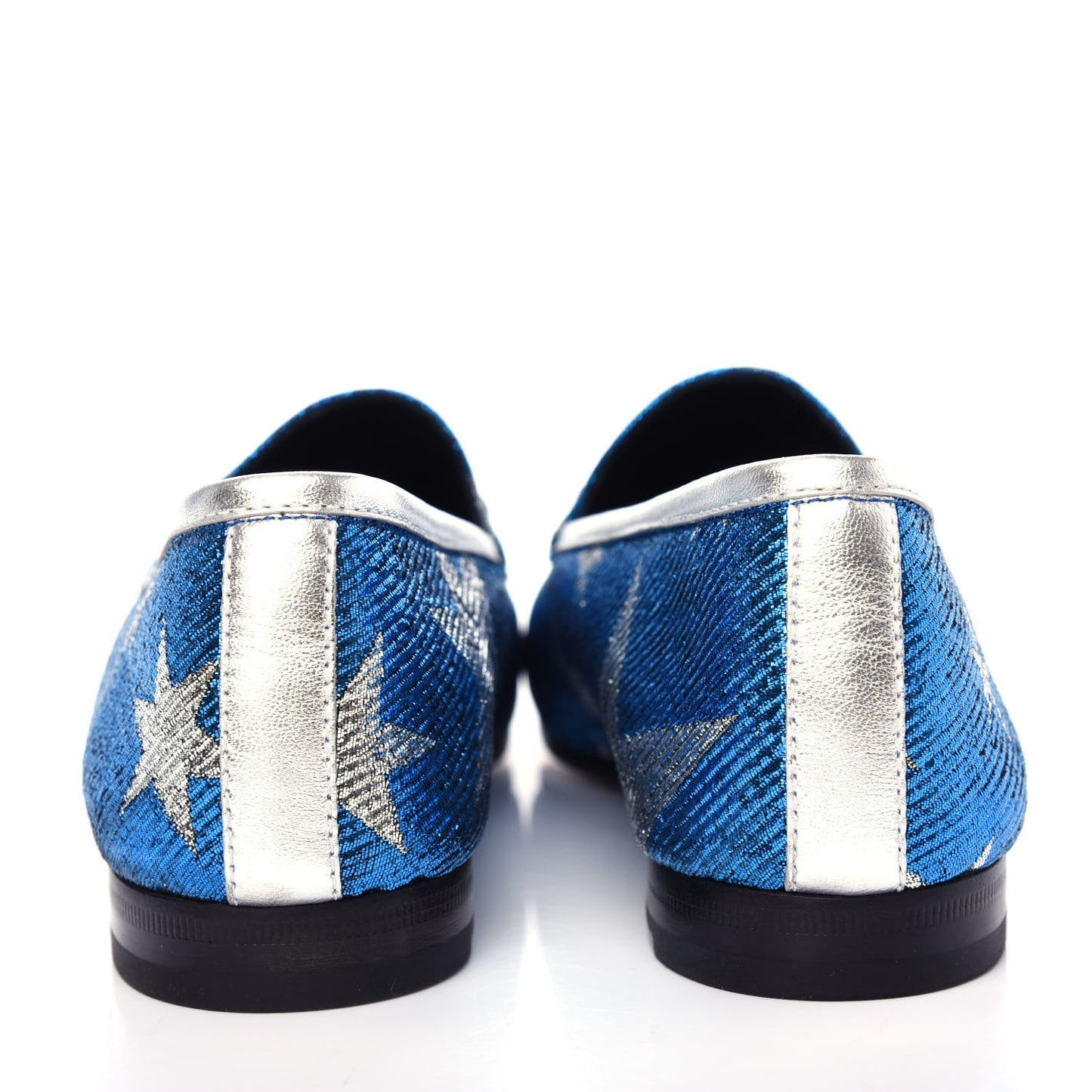 Lurex Calfskin Starry Sky Womens Jordaan Loafers 39 Bluette Silver