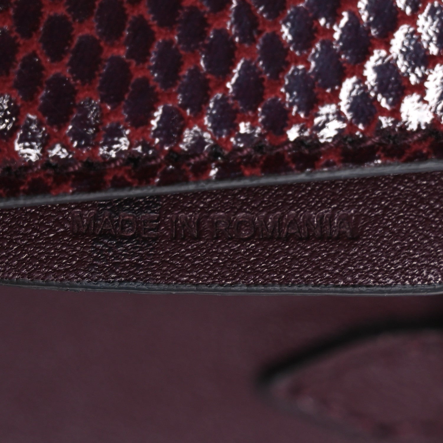 Jimmy Choo Calfskin Lizard Embossed Crystal Cheri Crossbody Bordeaux 7 of 13