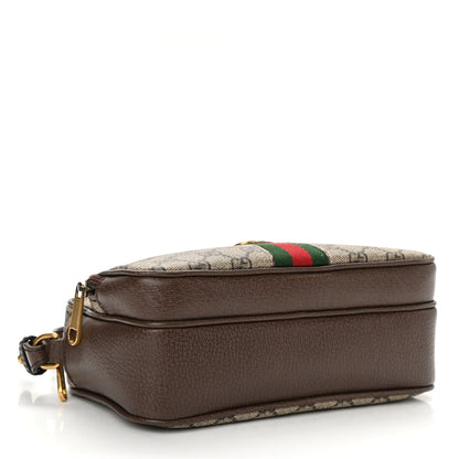 Gucci GG Supreme Monogram Calfskin Web Small Ophidia Messenger Bag Beige Ebony New Acero 4 of 10